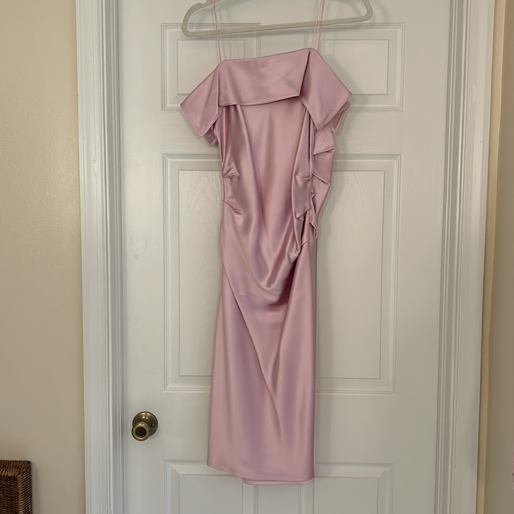 Helmut Lang Pink Satin Dress - Picture 2 of 6